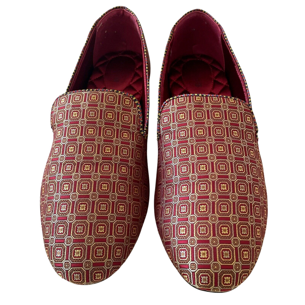 BIRDIES Starling Women's Size 12 Red Gold Slip-On Cushioned Loafer Comfort Flats - Picture 2 of 9